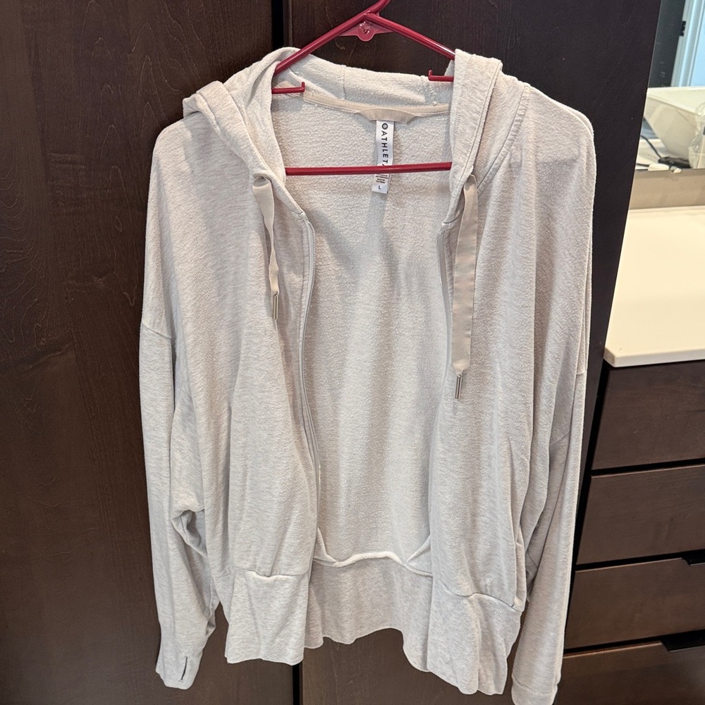 Athleta Gray Hooded Jacket